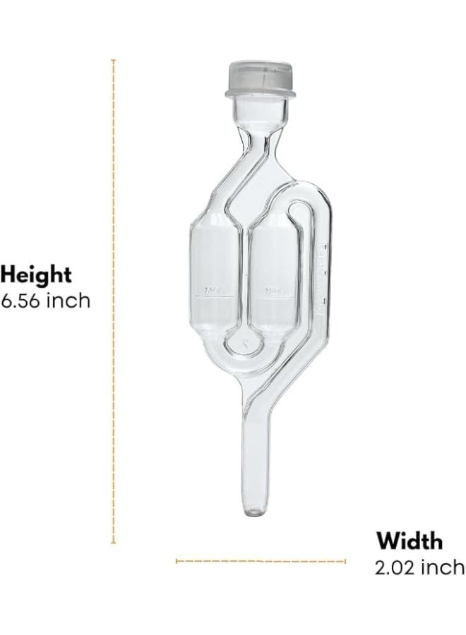 Sylqvxh 3 Pack S-Shape Airlock for Fermentation with 3 Stoppers Bubble Sealing Valve Airlock for Home DIY Fermentation,Airlocks for Fermenting - Image 3