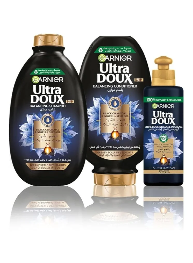 Garnier Ultra Doux Charcoal & Nigella Seed Shampoo 400Ml