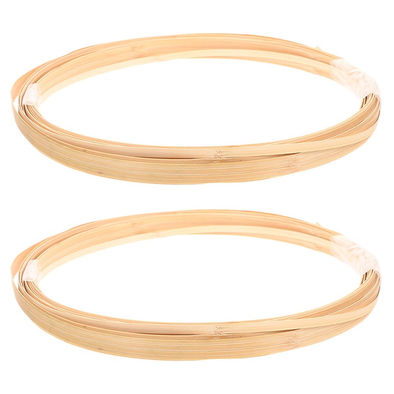 2 Rolls of Bamboo Strips Home DIY Handmade Weaving Crafts Bamboo Strips Material - Image 1