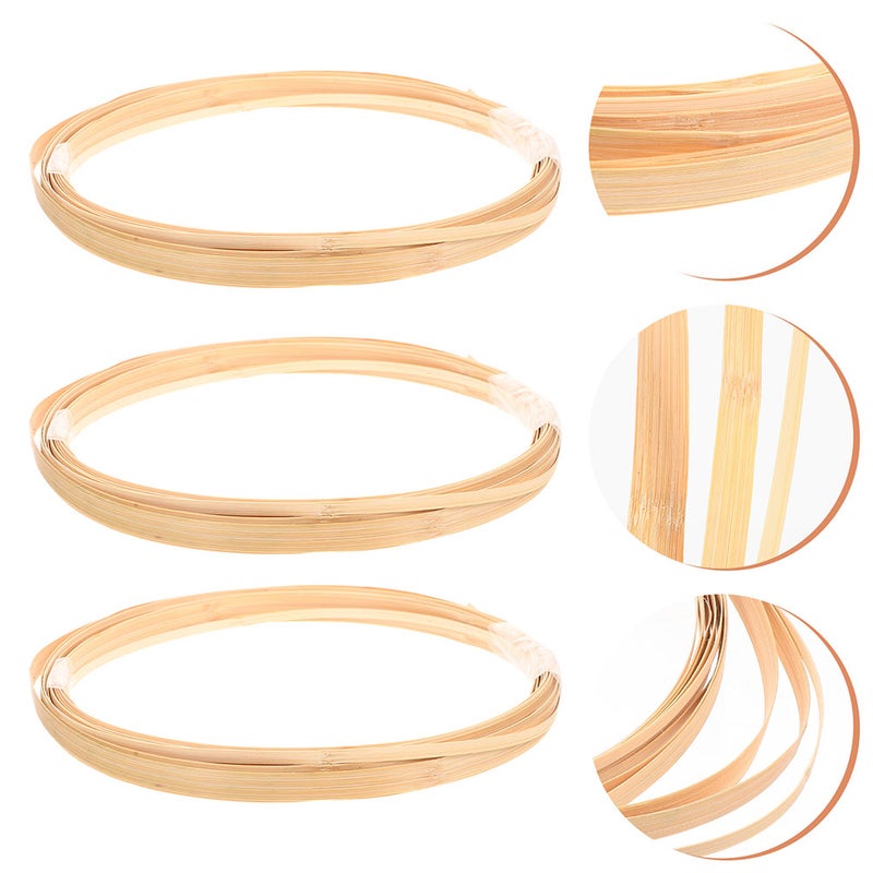 2 Rolls of Bamboo Strips Home DIY Handmade Weaving Crafts Bamboo Strips Material - Image 3
