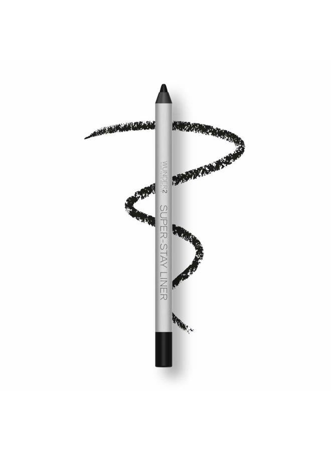 Wunder2 Wunderbrow Super-Stay Liner Makeup Eyeliner Pencil Long Lasting Waterproof Eye Liner, Color Essential Black Matte - Image 1