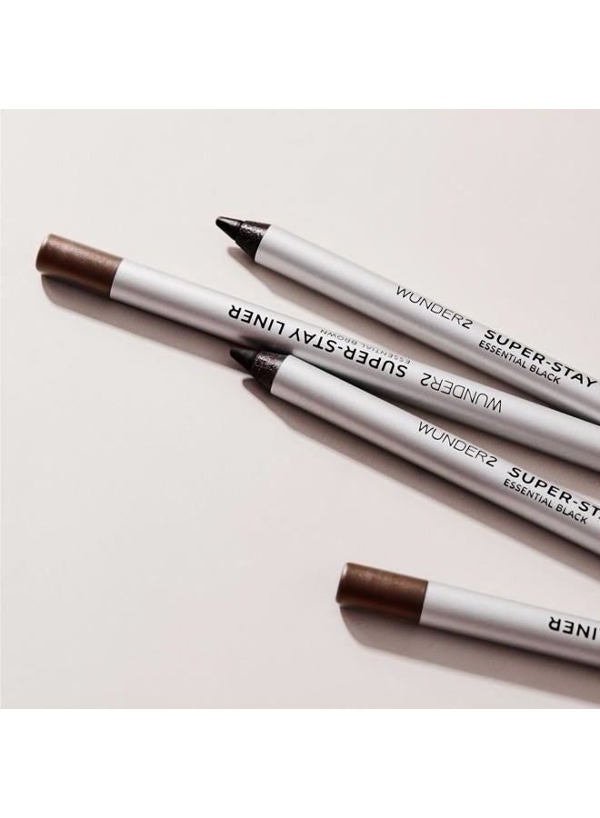 Wunder2 Wunderbrow Super-Stay Liner Makeup Eyeliner Pencil Long Lasting Waterproof Eye Liner, Color Essential Black Matte - Image 3