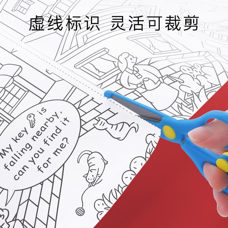Mideer Milu Children'S Graffiti Theme Scene Painting Coloring Paper Baby Graffiti Coloring Painting 10 M Painting Paper - Image 5
