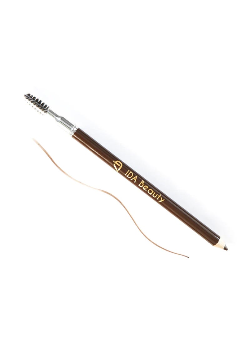 IDA Beauty Double-Sided Wooden Eyebrow Pencil | Waterproof, Smudge-Proof, 24-Hour Wear | Vitamin-Enriched, Vegan, Halal, Cruelty-Free  - Image 1