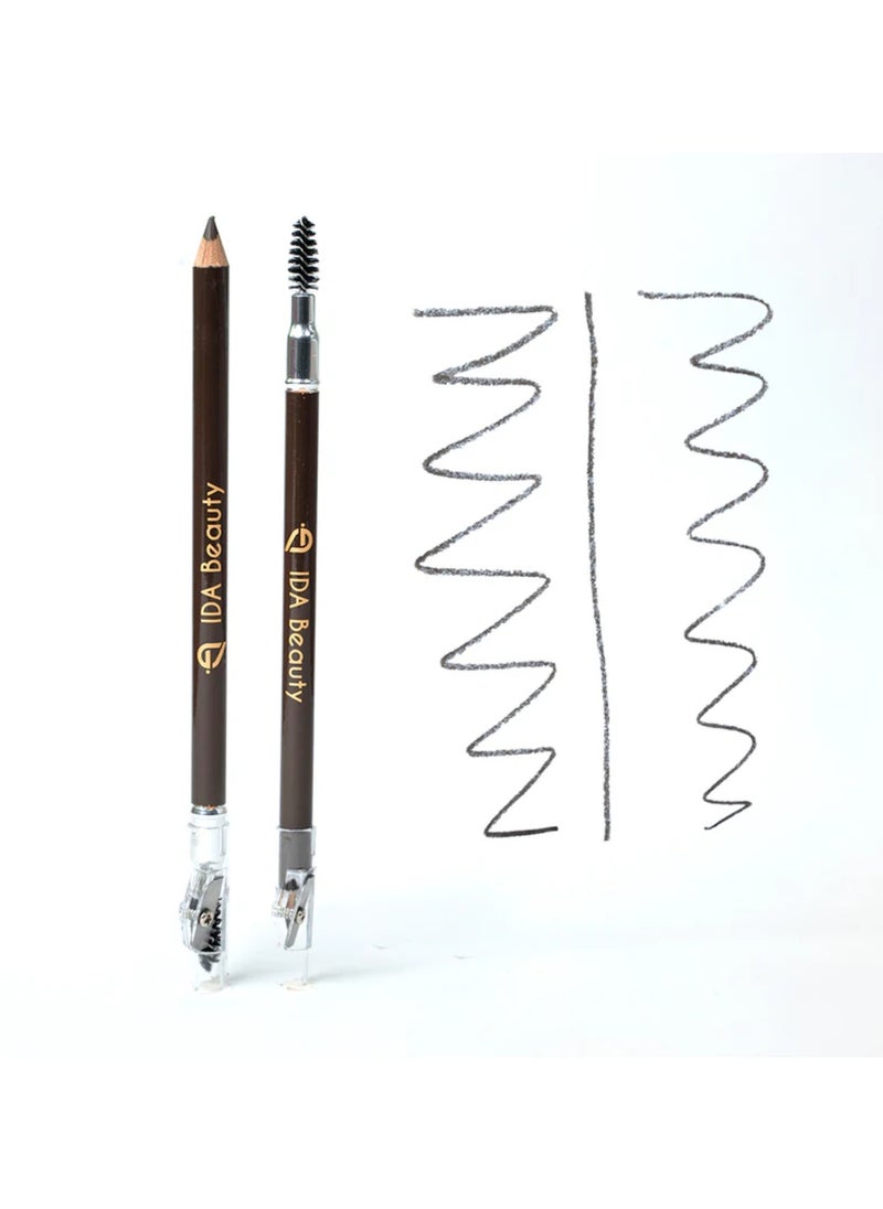 IDA Beauty Double-Sided Wooden Eyebrow Pencil | Waterproof, Smudge-Proof, 24-Hour Wear | Vitamin-Enriched, Vegan, Halal, Cruelty-Free  - Image 3