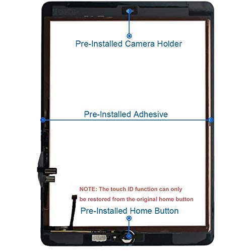 TSIOFO for iPad 6 (6th Gen 2018) A1893 A1954 Screen Replacement Glass Touch Digitizer Repair Kit with Home Button & Tools - Only for iPad 6 6th Generation (White) - Image 3