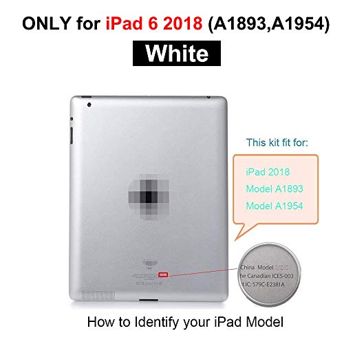 TSIOFO for iPad 6 (6th Gen 2018) A1893 A1954 Screen Replacement Glass Touch Digitizer Repair Kit with Home Button & Tools - Only for iPad 6 6th Generation (White) - Image 2