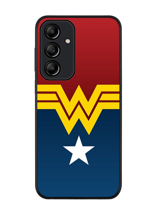 Stylizedd Rugged Black Edge Case for Samsung Galaxy A35, Slim fit Soft Case Flexible Rubber Edges Anti Drop TPU Gel Thin Cover -  Wonder Woman  - Image 1
