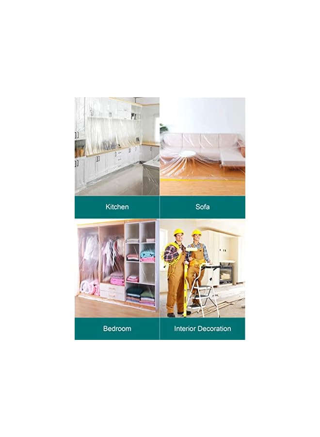 The Bros Plastic Sofa Couch Cover, Waterproof & Dustproof Plastic Sofa Storage Cover, Sofa Bed Couch Furniture Protector Cover Shelter for Moving Protection and Long Term Storage (240cm * 20m) - Image 5