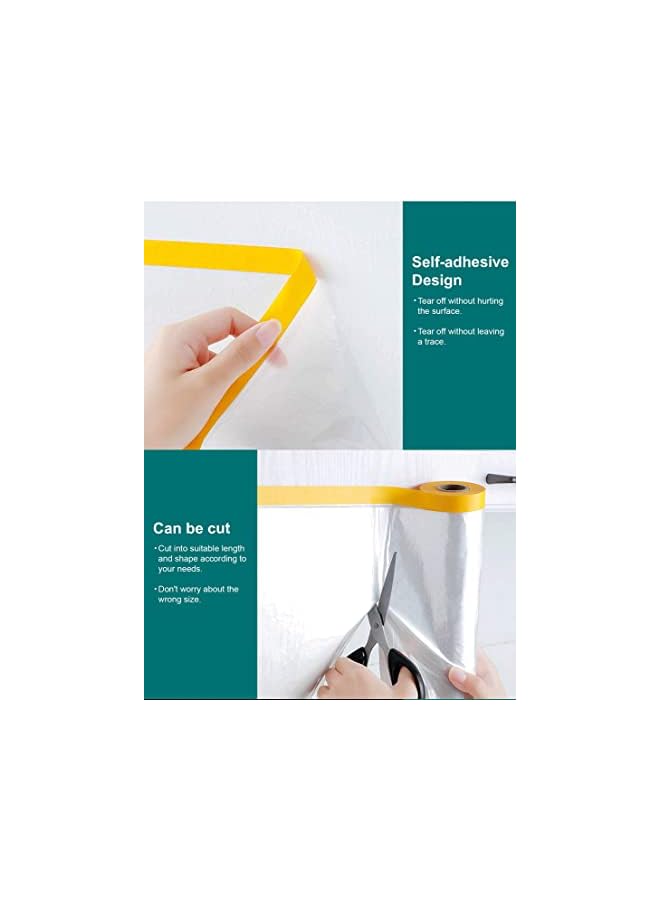 The Bros Plastic Sofa Couch Cover, Waterproof & Dustproof Plastic Sofa Storage Cover, Sofa Bed Couch Furniture Protector Cover Shelter for Moving Protection and Long Term Storage (240cm * 20m) - Image 4