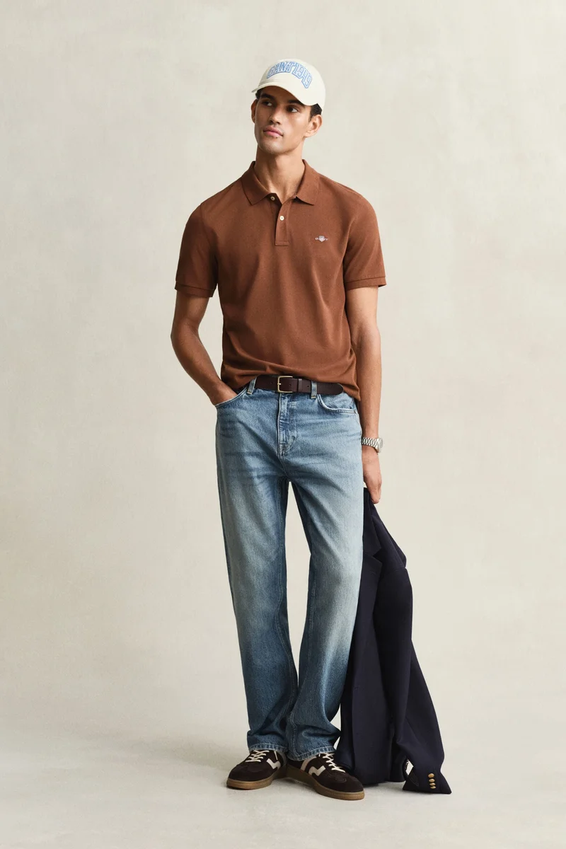 غانت Regular Shield Pique Polo Shirt