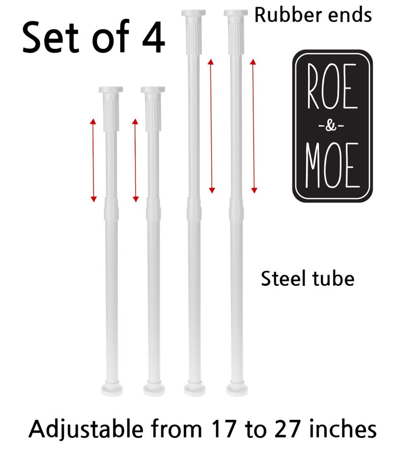 Roe & Moe Telescoping Window Security Guard Bars Prevent Forced Entry - extends from 17-27 inches (4-Pack) - Image 2
