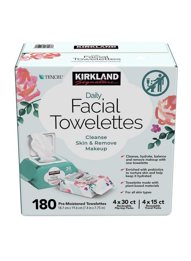 Costco Kirkland Signature Daily Facial Towelettes 180 Count  - Image 1
