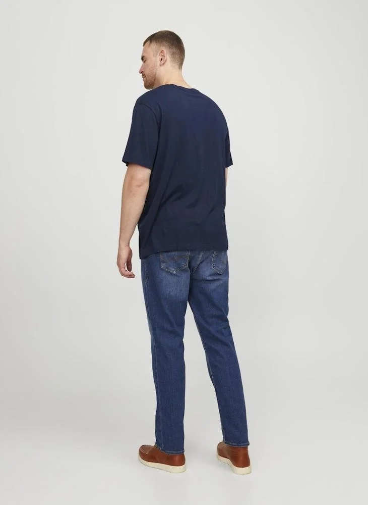 JACK & JONES Plus Size Logo Crew Neck T-Shirt