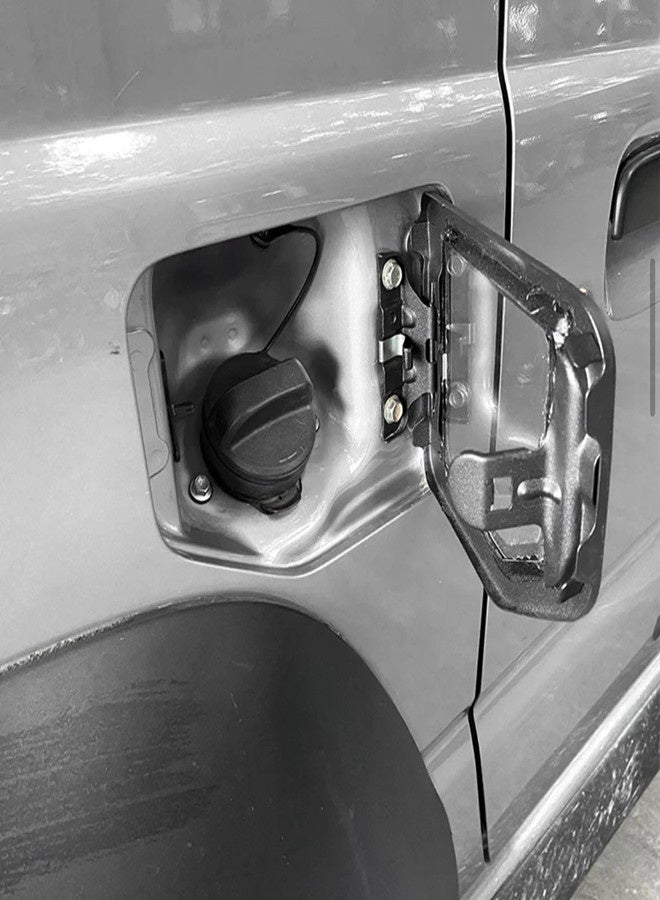 Transparent Glass Gas Fuel Tank Cover for Suzuki Jimny 2019+ 3door Models, Black Steel with Glass Decorative Accessory Panel, Transparent Glass Fuel Tank Cover for Jimny(3door only) - Image 2