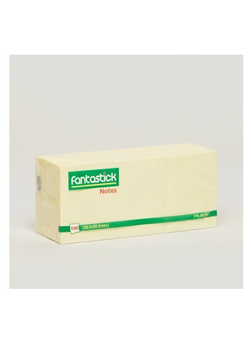 Fantastick ملاحظات لاصقة مقاس 1.5 × 2 بوصة باللون الأصفر - Image 2