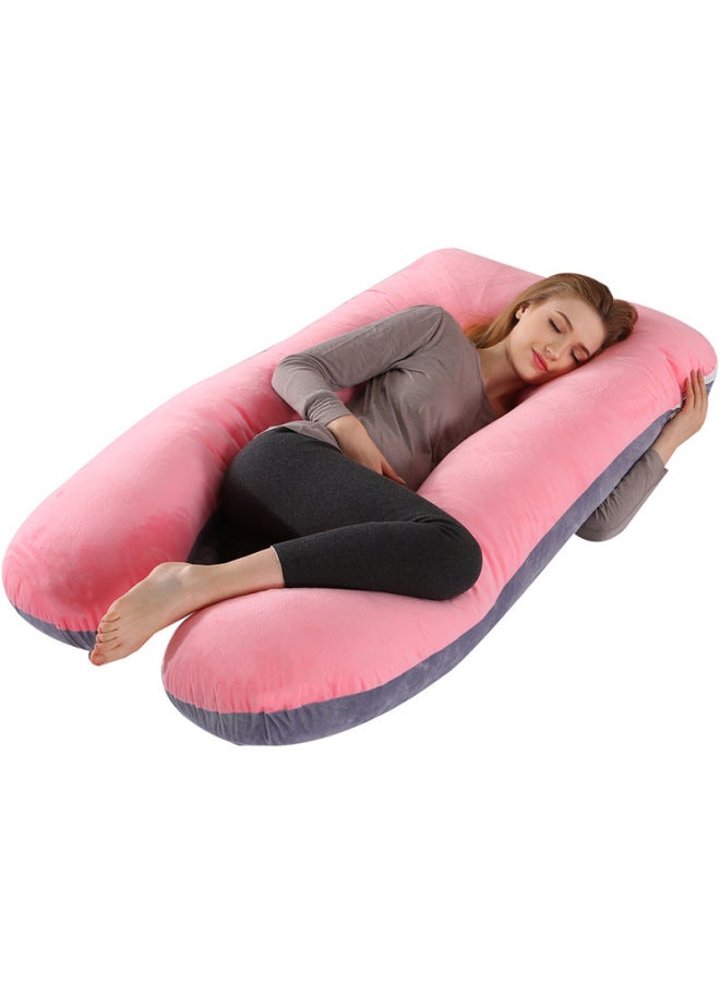 New Crystal Velvet Multi-functional Belly Pillow For Pregnant Women Waist Side Pillow Pregnancy Side Sleeping Clip Leg Sleeping U-shaped Pillow