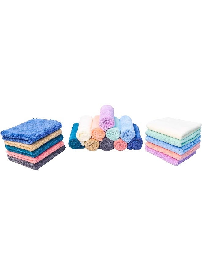 Kyapoo 20 Pack Baby Washcloths Microfiber Coral Fleece Extra Absorbent and Soft for Newborns, Infants and Toddlers - Image 2