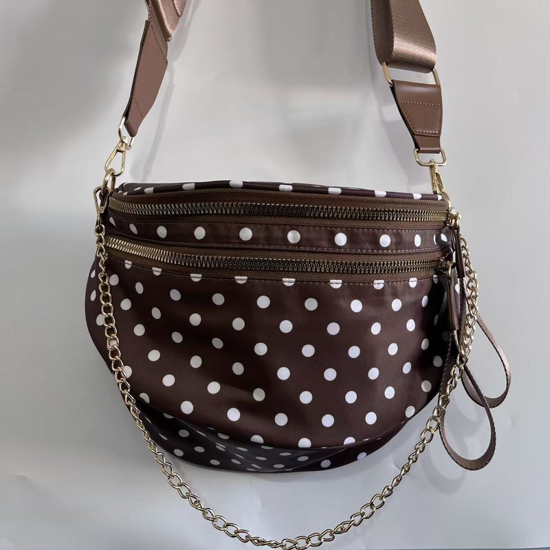 Women's Shoulder Bag with Decorative Chain, Large Capacity - Image 3