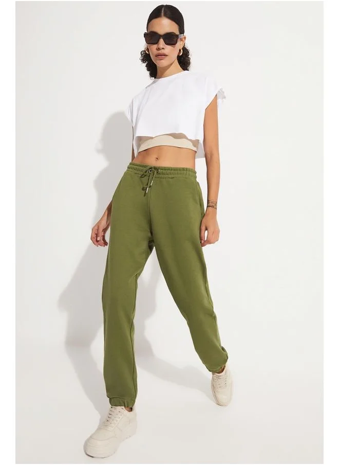 JUNE June Basic Sweatpant Khaki