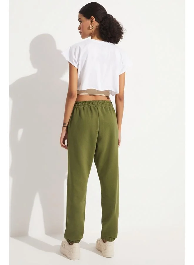 جون June Basic Sweatpant Khaki