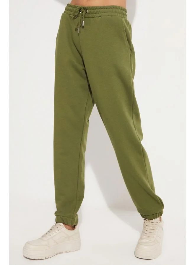 جون June Basic Sweatpant Khaki