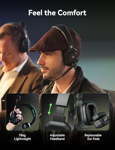 HollyView Hollyland Solidcom SE PRO 6-Users ENC Noise Cancellation Wireless Intercom Headset System 1312ft Team Communication with 3.5mm Single Ear Headset for Movie Shoot Live Show (1.9GHz Version) - Image 5