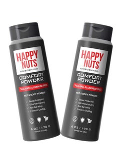 Comfort Powder Anti Chafing & Deodorant, Aluminumfree, Sweat And Odor Control For Jock Itch, Groin And Men'S Private Parts 6 Oz. (Pack Of 2, Unscented)