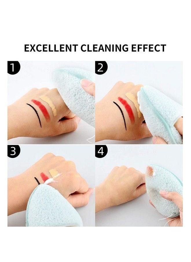 COSLUXE 2 Pcs Facial Finger Sponge Deep Pore Cleansing And Exfoliating Blackheads Daily Facial Cleansing Makeup Remover Glove Bath Sponge Suitable For All Skin Types Reusable Facial Sponges  - Image 4
