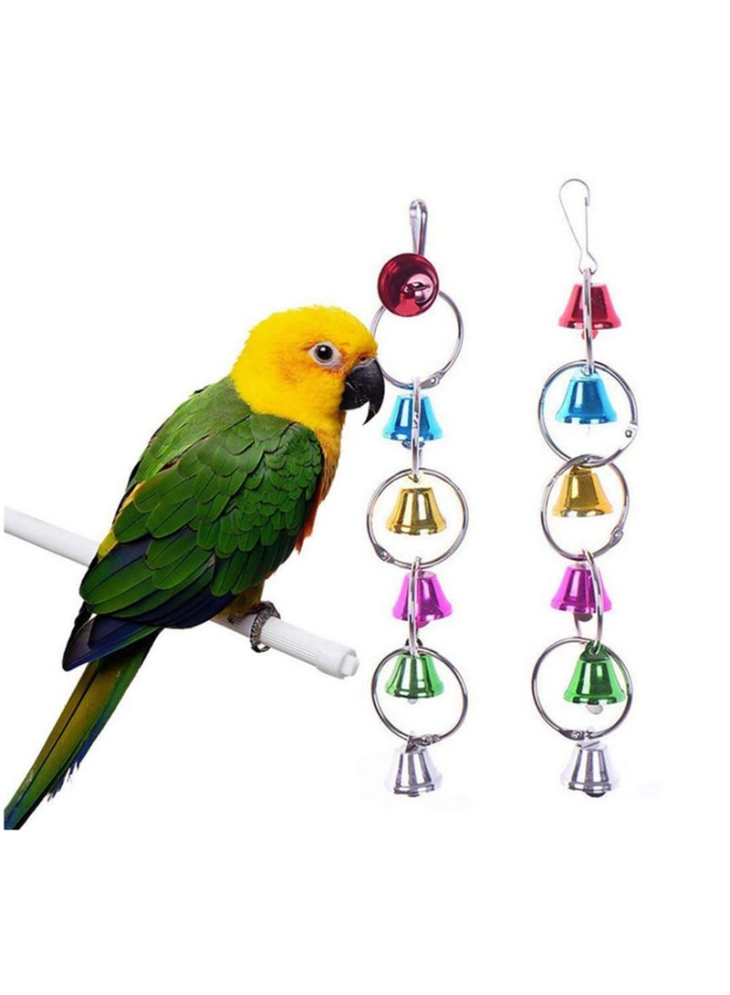 5Pcs Bird Parrot Toys Hanging Bell Pet Bird Cage Hammock Swing Toy Hanging Toy for Small Parakeets Cockatiels Conures Macaws Parrots Love Birds - Image 2
