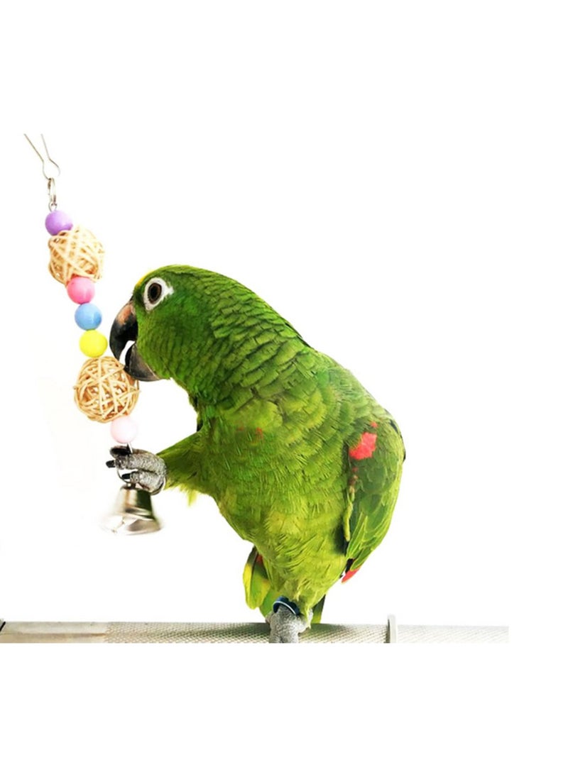 5Pcs Bird Parrot Toys Hanging Bell Pet Bird Cage Hammock Swing Toy Hanging Toy for Small Parakeets Cockatiels Conures Macaws Parrots Love Birds - Image 3