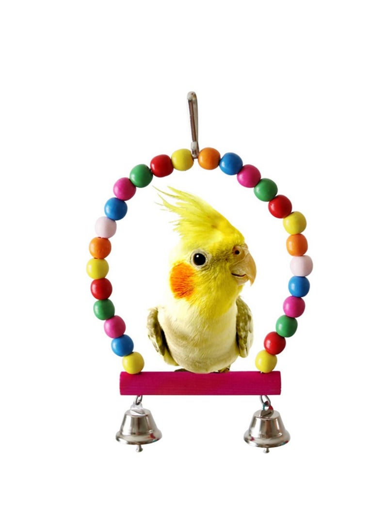 5Pcs Bird Parrot Toys Hanging Bell Pet Bird Cage Hammock Swing Toy Hanging Toy for Small Parakeets Cockatiels Conures Macaws Parrots Love Birds - Image 4