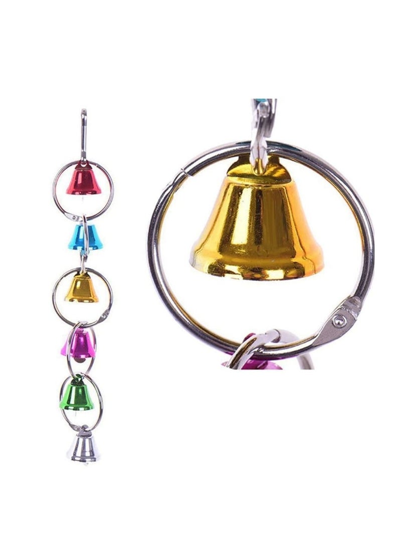 5Pcs Bird Parrot Toys Hanging Bell Pet Bird Cage Hammock Swing Toy Hanging Toy for Small Parakeets Cockatiels Conures Macaws Parrots Love Birds - Image 5