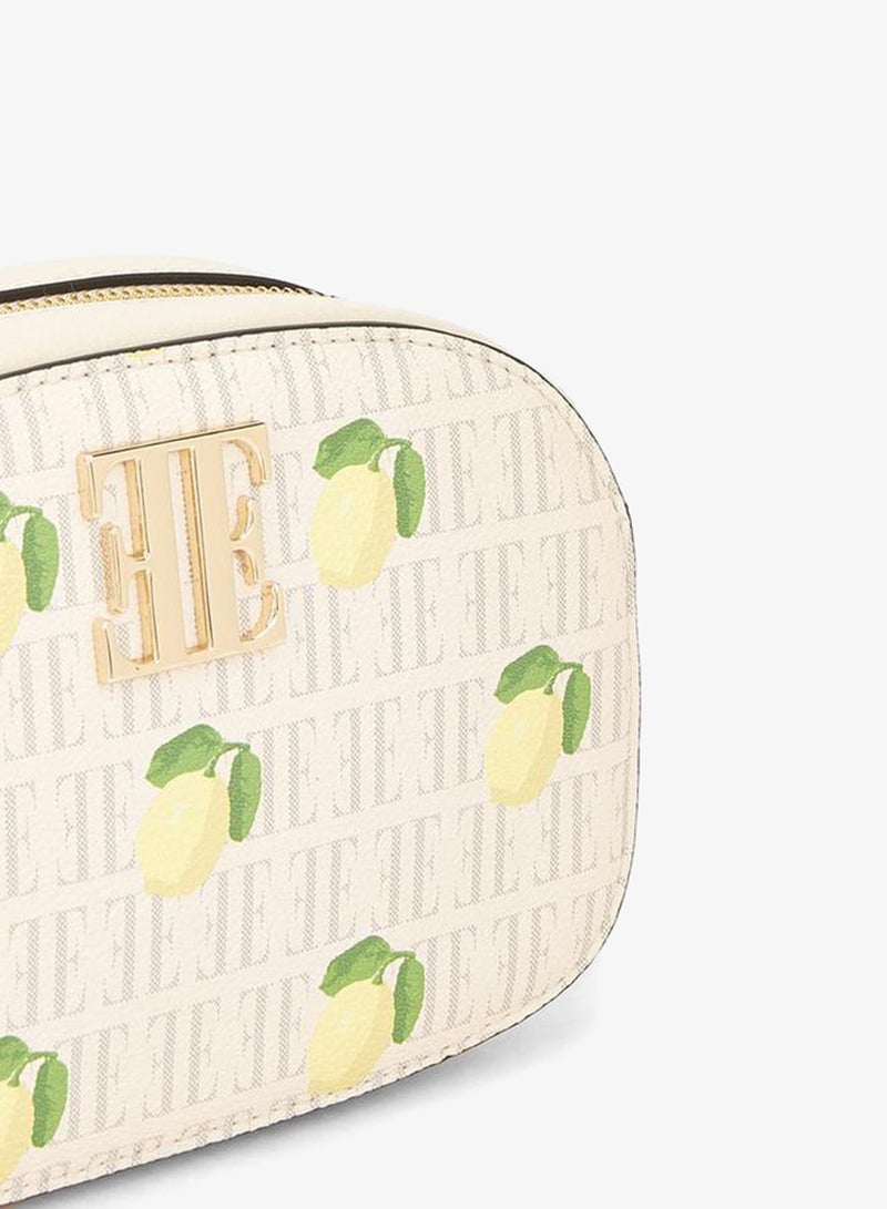 ELLE Lemon Print Crossbody Bag With Detachable Chain Strap - Image 5