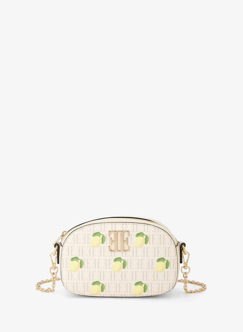 ELLE Lemon Print Crossbody Bag With Detachable Chain Strap - Image 1