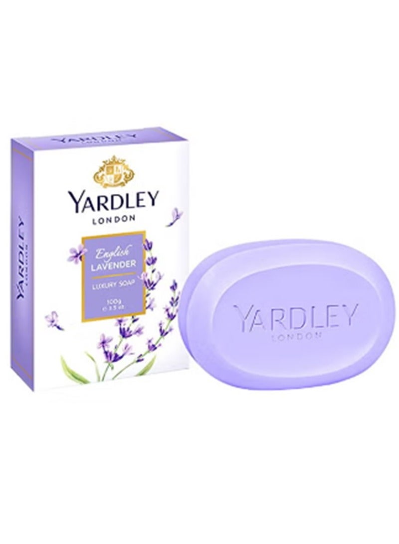 Yardley 3-Piece English Lavender Luxury Soap Set Purple 3 x 100grams - Image 2