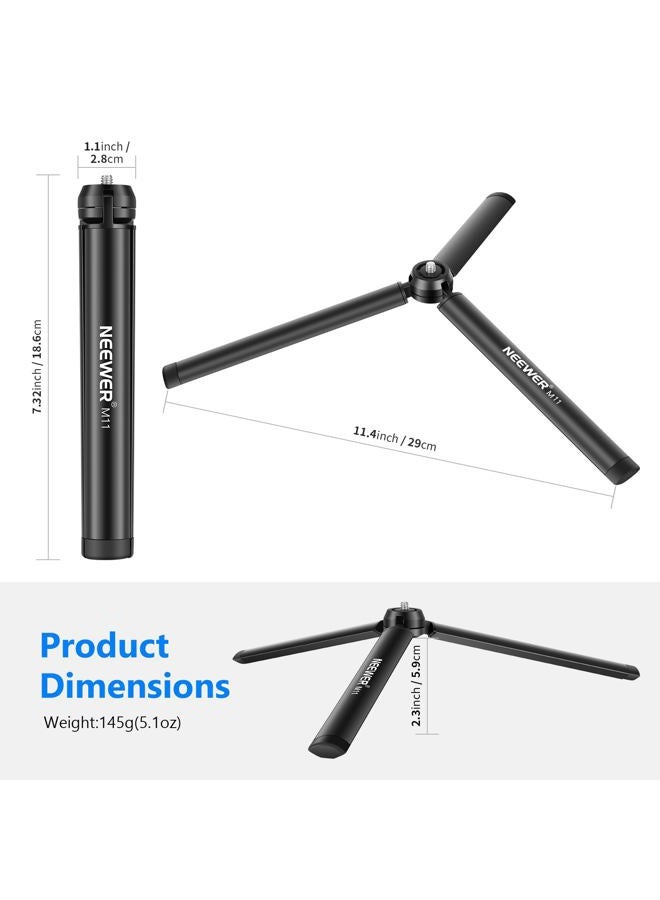 Neewer Mini Metal Tripod, Table Stand, Desktop Compact Tripod Compatible with Crane M2, Smooth Q2, Gimbal Grip Stabilizer and All Cameras - Image 2