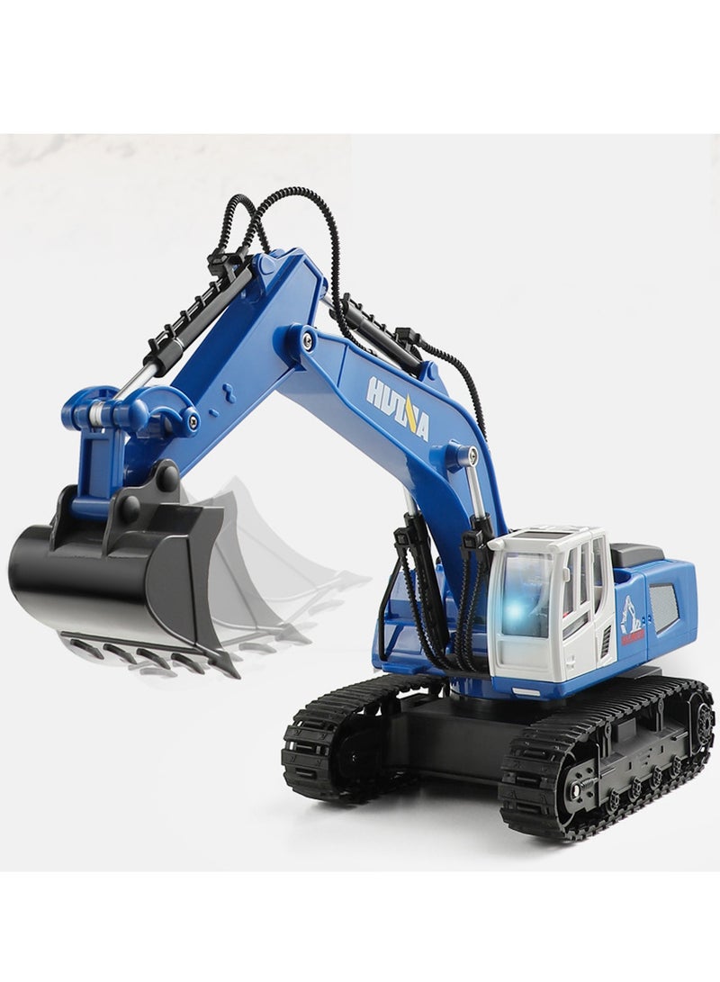 SYOSI Remote Control Excavator Toy, 1/18 Scale Rc Toys Metal Shovel Double Track 360 Degree Rotation Hydraulic Excavator Toy for Kids Age 4-7 8 9 10 Year Old, Birthday Gifts Ideas  - Image 4