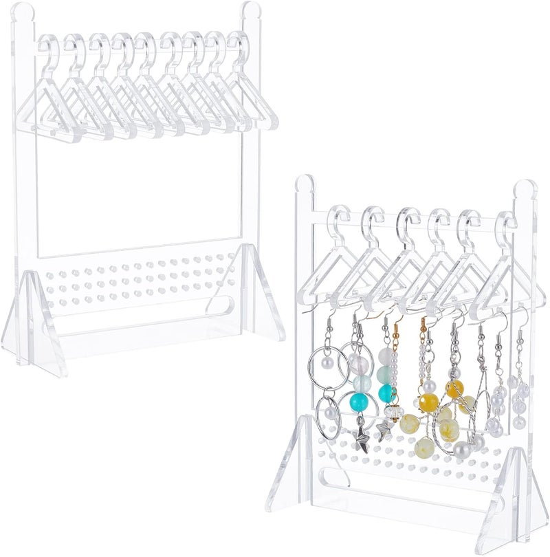 TPGP WEBEEDY 2 Pcs Acrylic Earring Display Stand with Mini Hangers - Image 1