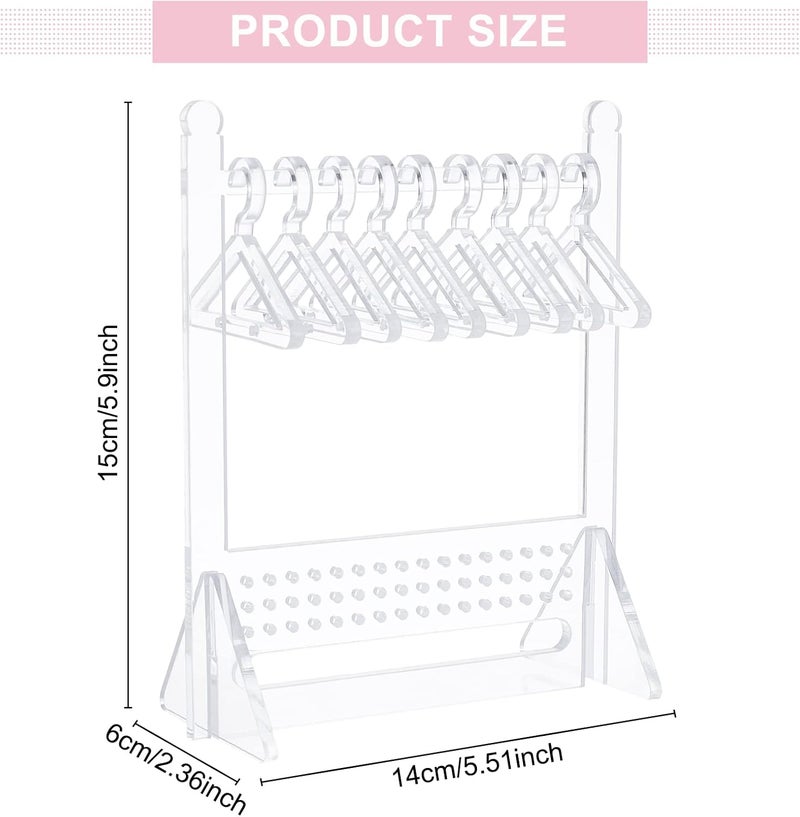TPGP WEBEEDY 2 Pcs Acrylic Earring Display Stand with Mini Hangers - Image 2