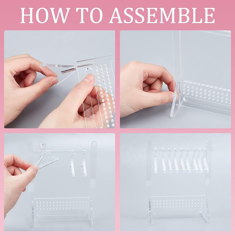 TPGP WEBEEDY 2 Pcs Acrylic Earring Display Stand with Mini Hangers - Image 3