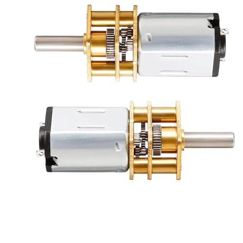 priaolker 12V 300RPM Micro DC Gear Motor with All-Metal Gear Box Motor GA12-N20 3mm Shaft High Torque Gear Motor, Suitable for Robot Models, Reinforced Concrete Cars, DIY RC Toys - (2 pcs) - Image 1