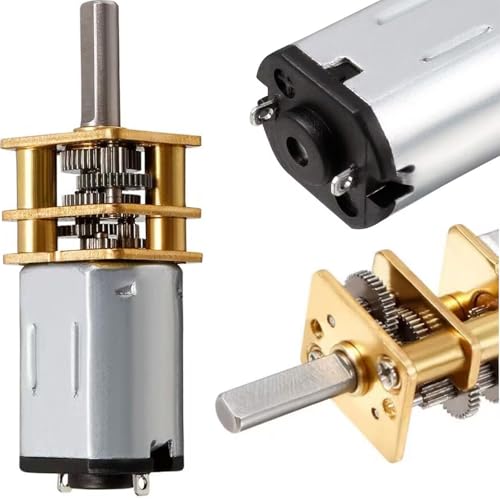 priaolker 12V 300RPM Micro DC Gear Motor with All-Metal Gear Box Motor GA12-N20 3mm Shaft High Torque Gear Motor, Suitable for Robot Models, Reinforced Concrete Cars, DIY RC Toys - (2 pcs) - Image 5