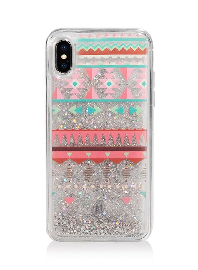 NIBEMINENT Triangle Pattern Glitter Case Cover For Apple iPhone X Clear 