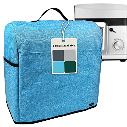 TORISING Stand Mixer Dust-proof Cover with Organizer Bag for Kitchenaid Mixer, Multi Pockets for Various Kitchen Appliance Accessories (Blue, 4.5-5 Quart) - Image 1