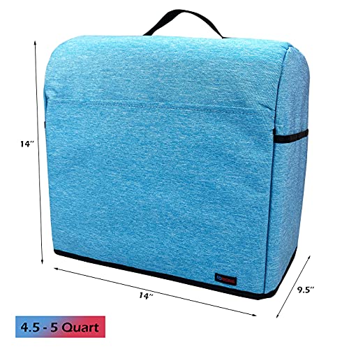 TORISING Stand Mixer Dust-proof Cover with Organizer Bag for Kitchenaid Mixer, Multi Pockets for Various Kitchen Appliance Accessories (Blue, 4.5-5 Quart) - Image 2