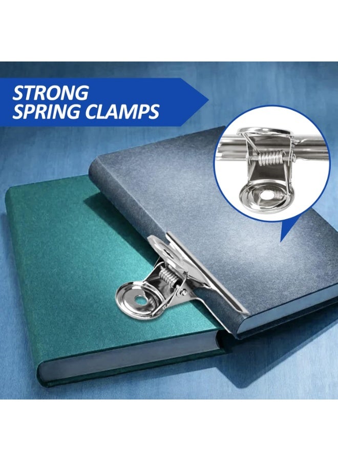 عبوة من 10 مشابك مفصلية معدنية فضية - مشابك ورق كبيرة الحجم مقاس 2 بوصة لصور المكتب وأكياس الطعام في المطبخ (50 مم) - Image 5