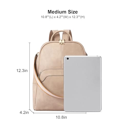 CLUCI Small Backpack for Women, Womens Backpack PU Backpack Purse for Women Leather Convertible Travel Backpack Shoulder Bags - Image 3