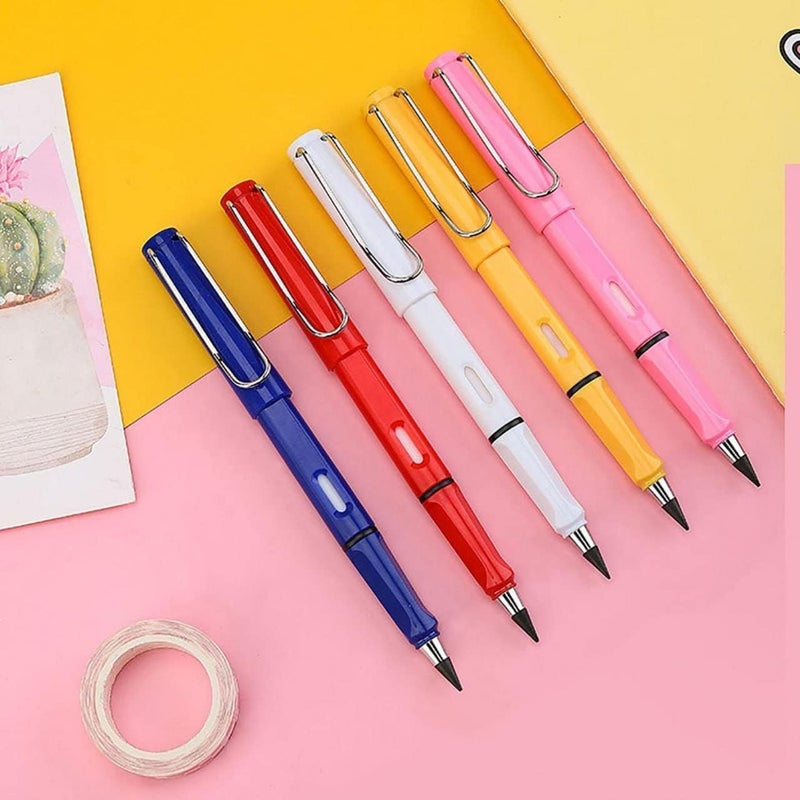 SPRADE Inkless Pencil Set – 6 PCS Eco-Friendly Eternal Pencils with Erasers – Reusable Writing Tools for School, Office & Drawing - Image 2