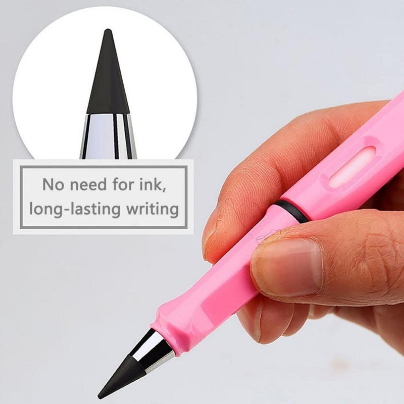 SPRADE Inkless Pencil Set – 6 PCS Eco-Friendly Eternal Pencils with Erasers – Reusable Writing Tools for School, Office & Drawing - Image 4